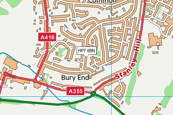 HP7 9BN map - OS VectorMap District (Ordnance Survey)