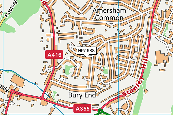 HP7 9BS map - OS VectorMap District (Ordnance Survey)