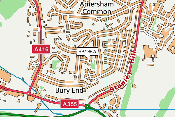 HP7 9BW map - OS VectorMap District (Ordnance Survey)