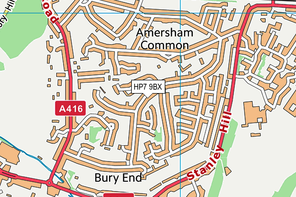 HP7 9BX map - OS VectorMap District (Ordnance Survey)