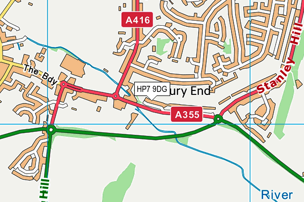 HP7 9DG map - OS VectorMap District (Ordnance Survey)