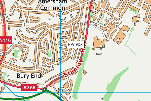 HP7 9DX map - OS VectorMap District (Ordnance Survey)