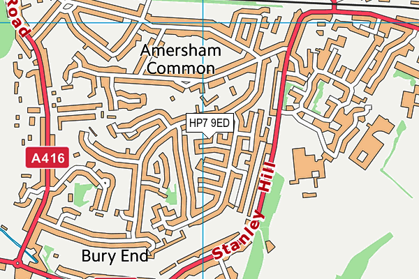 HP7 9ED map - OS VectorMap District (Ordnance Survey)