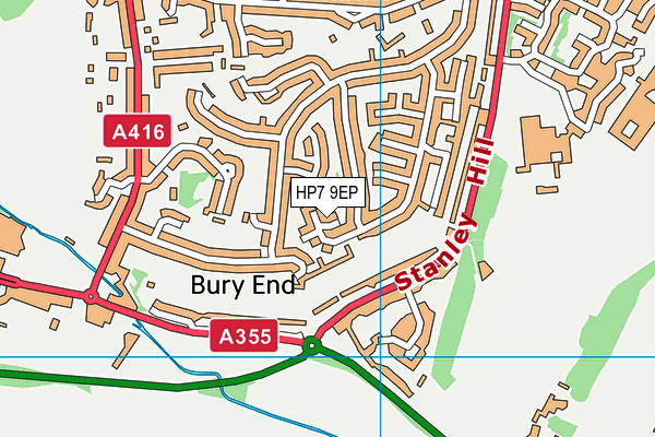 HP7 9EP map - OS VectorMap District (Ordnance Survey)