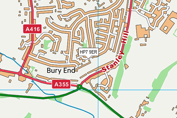 HP7 9ER map - OS VectorMap District (Ordnance Survey)