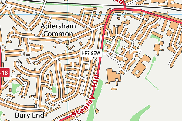 HP7 9EW map - OS VectorMap District (Ordnance Survey)