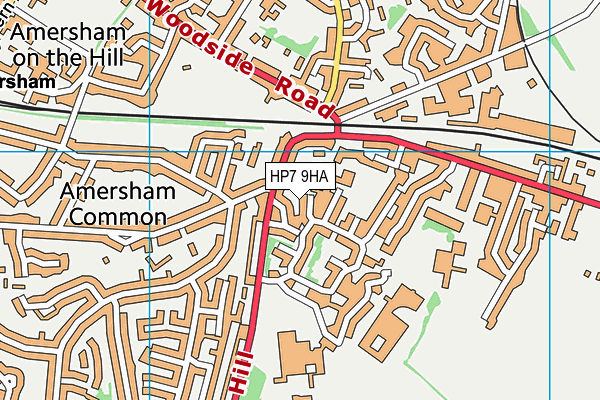 HP7 9HA map - OS VectorMap District (Ordnance Survey)