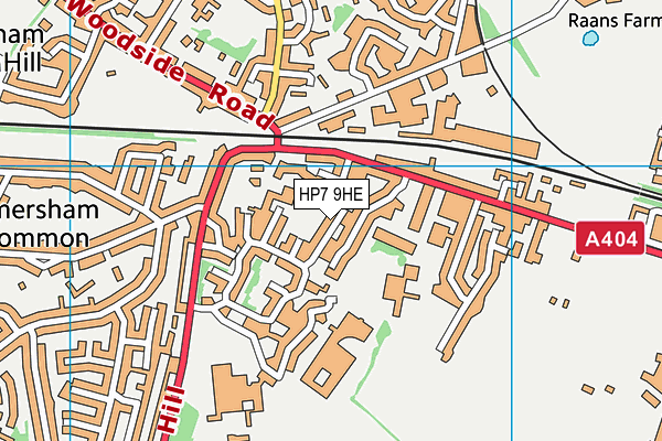 HP7 9HE map - OS VectorMap District (Ordnance Survey)