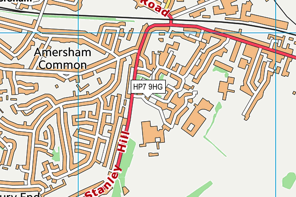 HP7 9HG map - OS VectorMap District (Ordnance Survey)