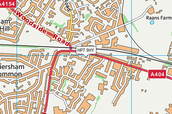 HP7 9HY map - OS VectorMap District (Ordnance Survey)