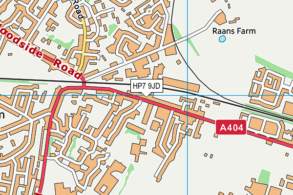Amersham Common Village Hall map (HP7 9JD) - OS VectorMap District (Ordnance Survey)
