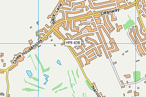 HP8 4DB map - OS VectorMap District (Ordnance Survey)