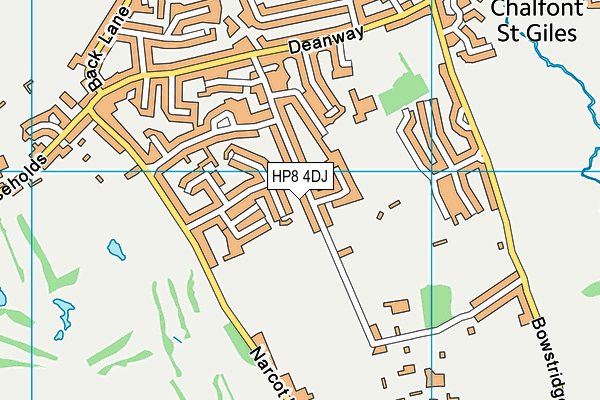 HP8 4DJ map - OS VectorMap District (Ordnance Survey)