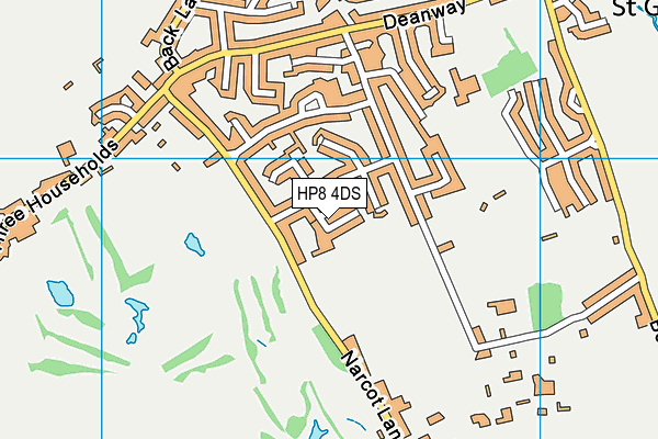 HP8 4DS map - OS VectorMap District (Ordnance Survey)