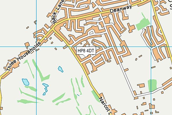 HP8 4DT map - OS VectorMap District (Ordnance Survey)