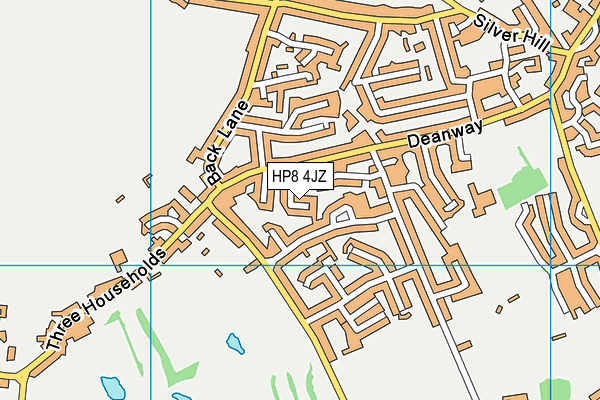 HP8 4JZ map - OS VectorMap District (Ordnance Survey)