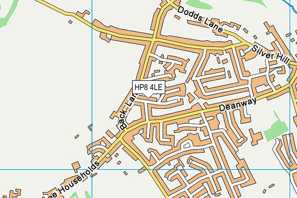 HP8 4LE map - OS VectorMap District (Ordnance Survey)