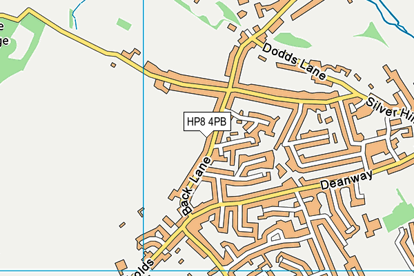 HP8 4PB map - OS VectorMap District (Ordnance Survey)