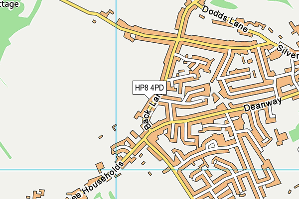 HP8 4PD map - OS VectorMap District (Ordnance Survey)