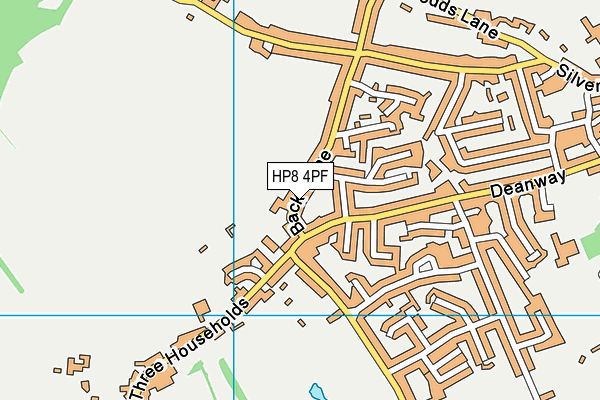 HP8 4PF map - OS VectorMap District (Ordnance Survey)
