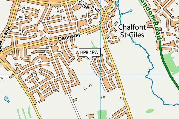 HP8 4PW map - OS VectorMap District (Ordnance Survey)