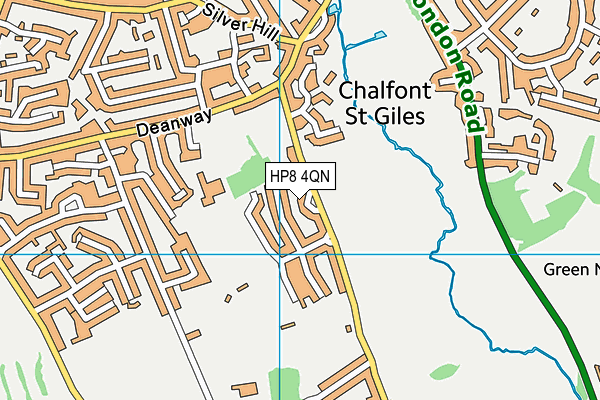 Chalfont St Giles Playing Fields map (HP8 4QN) - OS VectorMap District (Ordnance Survey)