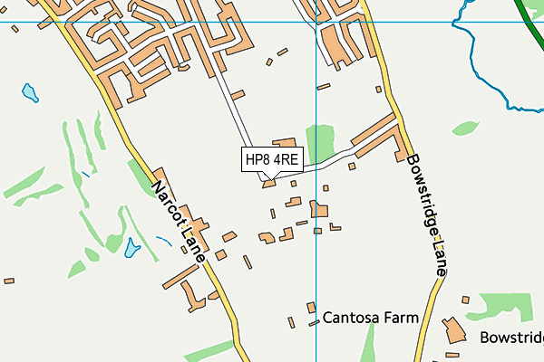 HP8 4RE map - OS VectorMap District (Ordnance Survey)
