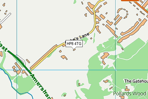 HP8 4TG map - OS VectorMap District (Ordnance Survey)