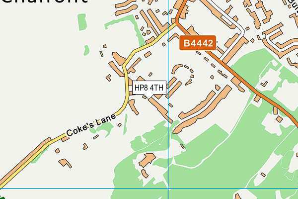 HP8 4TH map - OS VectorMap District (Ordnance Survey)