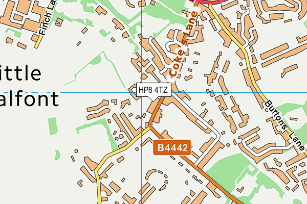 HP8 4TZ map - OS VectorMap District (Ordnance Survey)