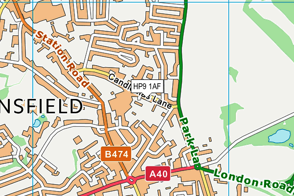 HP9 1AF map - OS VectorMap District (Ordnance Survey)