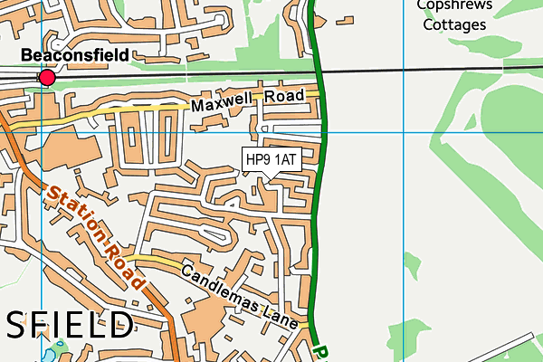 HP9 1AT map - OS VectorMap District (Ordnance Survey)
