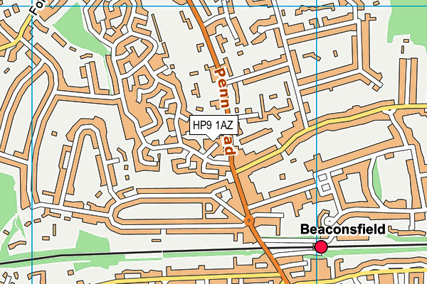 HP9 1AZ map - OS VectorMap District (Ordnance Survey)