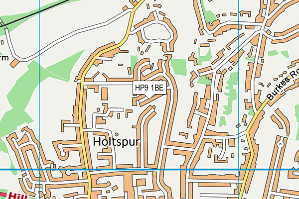 HP9 1BE map - OS VectorMap District (Ordnance Survey)
