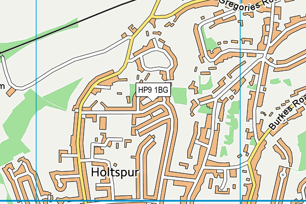 HP9 1BG map - OS VectorMap District (Ordnance Survey)