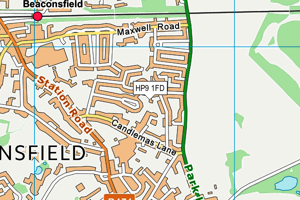HP9 1FD map - OS VectorMap District (Ordnance Survey)