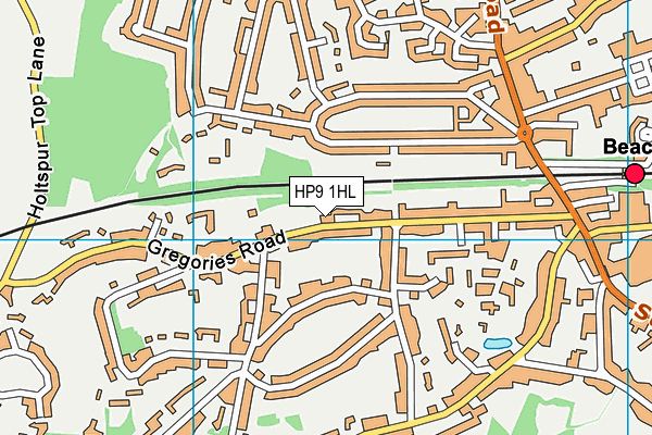HP9 1HL map - OS VectorMap District (Ordnance Survey)