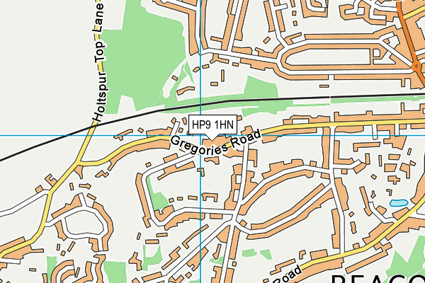 HP9 1HN map - OS VectorMap District (Ordnance Survey)