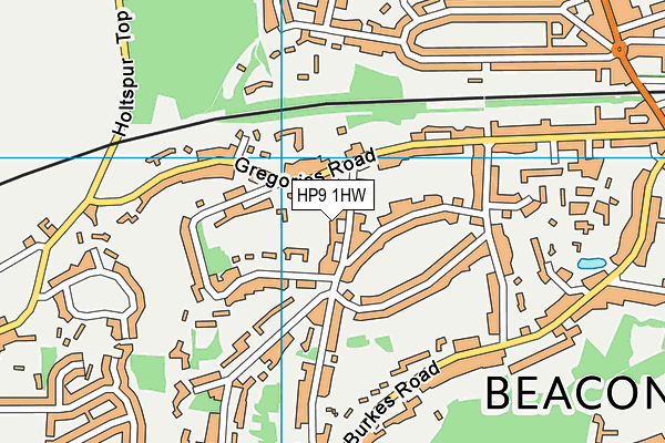 HP9 1HW map - OS VectorMap District (Ordnance Survey)