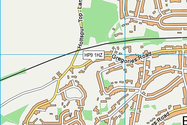 HP9 1HZ map - OS VectorMap District (Ordnance Survey)