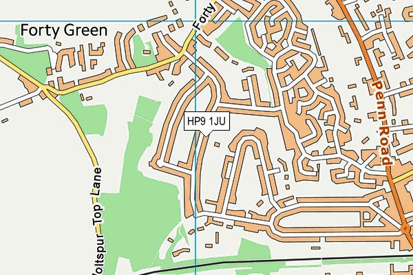 HP9 1JU map - OS VectorMap District (Ordnance Survey)