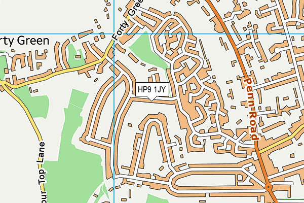 HP9 1JY map - OS VectorMap District (Ordnance Survey)