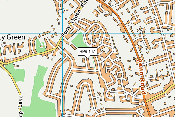 HP9 1JZ map - OS VectorMap District (Ordnance Survey)