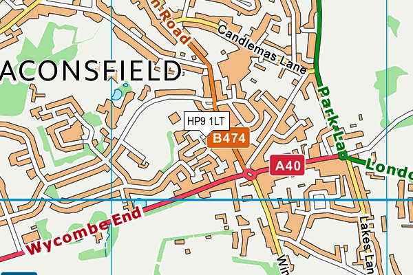 HP9 1LT map - OS VectorMap District (Ordnance Survey)