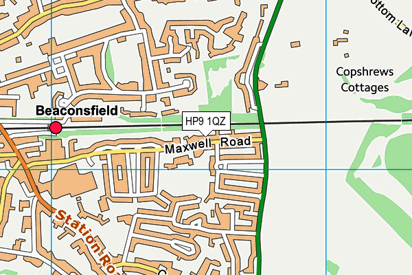 HP9 1QZ map - OS VectorMap District (Ordnance Survey)