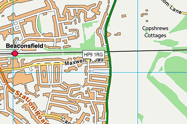 St Mary And All Saints C Of E Primary School map (HP9 1RG) - OS VectorMap District (Ordnance Survey)