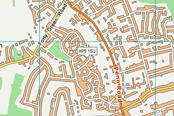HP9 1SU map - OS VectorMap District (Ordnance Survey)
