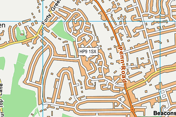 HP9 1SX map - OS VectorMap District (Ordnance Survey)