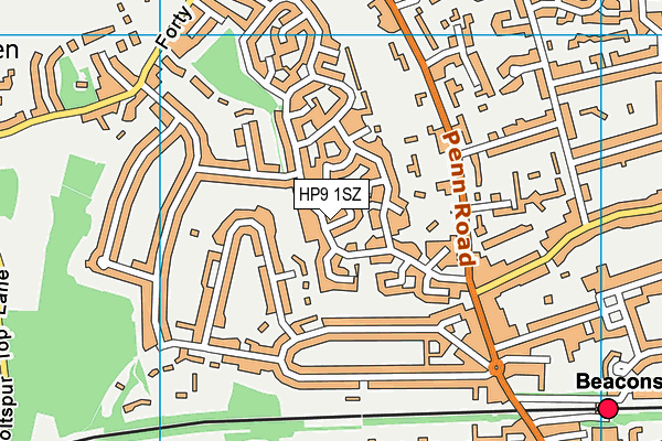 HP9 1SZ map - OS VectorMap District (Ordnance Survey)