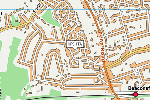 HP9 1TA map - OS VectorMap District (Ordnance Survey)